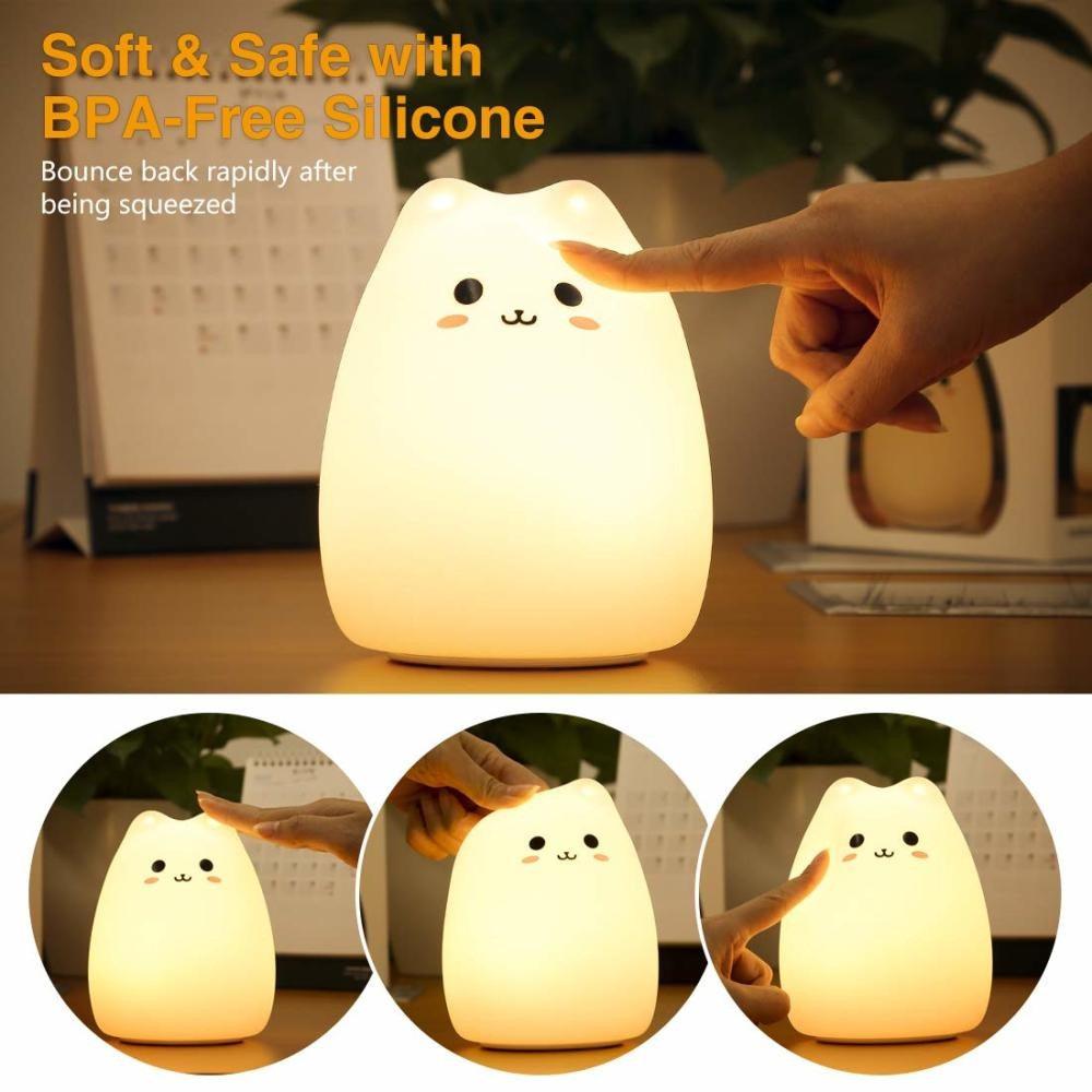 Нічник дитячий Little Cat Silicone Light 7 RGB кольорів (730668kmt) - фото 6