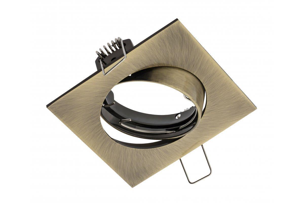 Корпус светильника точечного GTV PORTO K IP20 квадратный с регулировкой угла рассеивания Медный