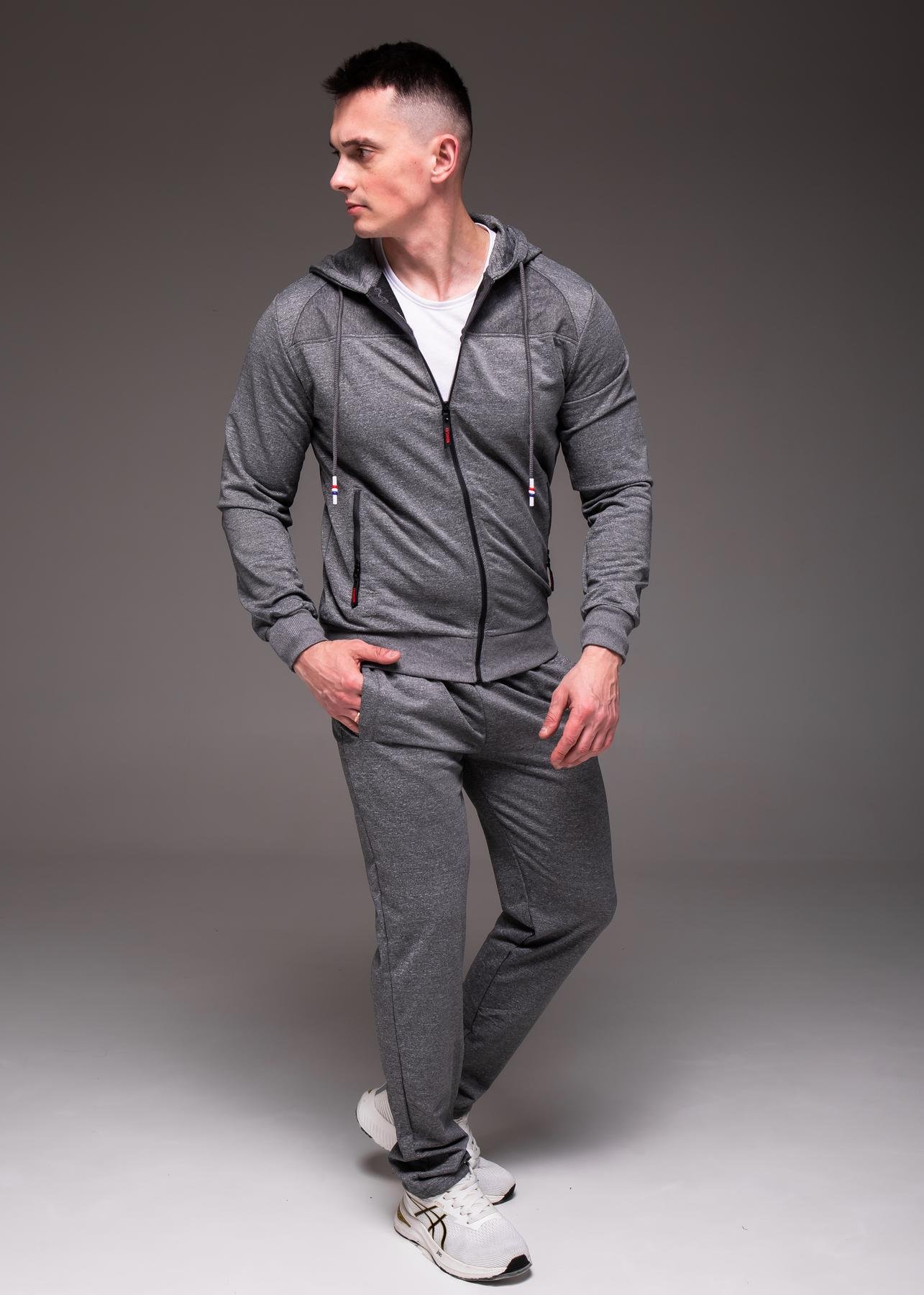 Спортивний костюм чоловічий Elbow трикотажний XL Сірий (2375/1/3) - фото 4