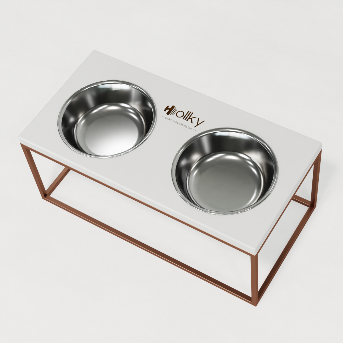 Миски на подставке для больших собак Hollky Base XL20 2х1,8 л (BXL20-522620-GLWH) - фото 5 Миски на подставке для больших собак Hollky Base XL20 2х1,8 л (BXL20-522620-GLWH) - фото 5