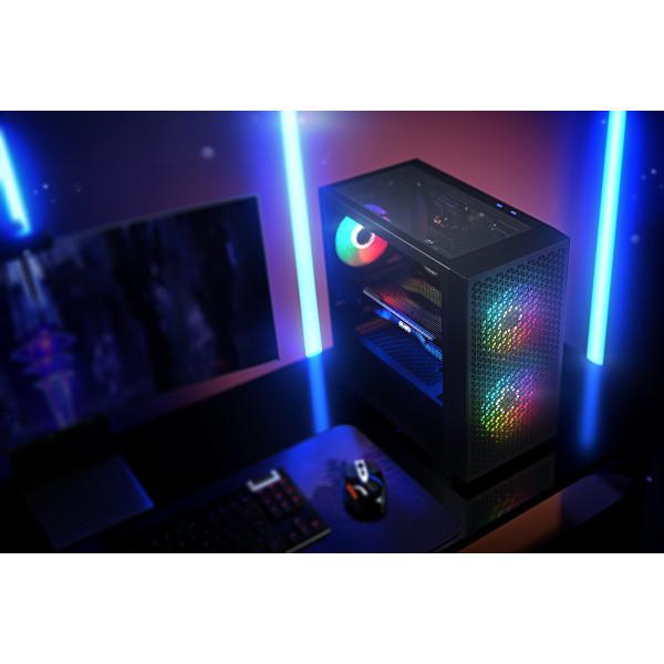 Корпус для компьютера LogicConcept DART PRO Mini-Tower mATX Mesh 3x120 мм ARGB Black (AM-DART-PRO-ARGB-10) - фото 6