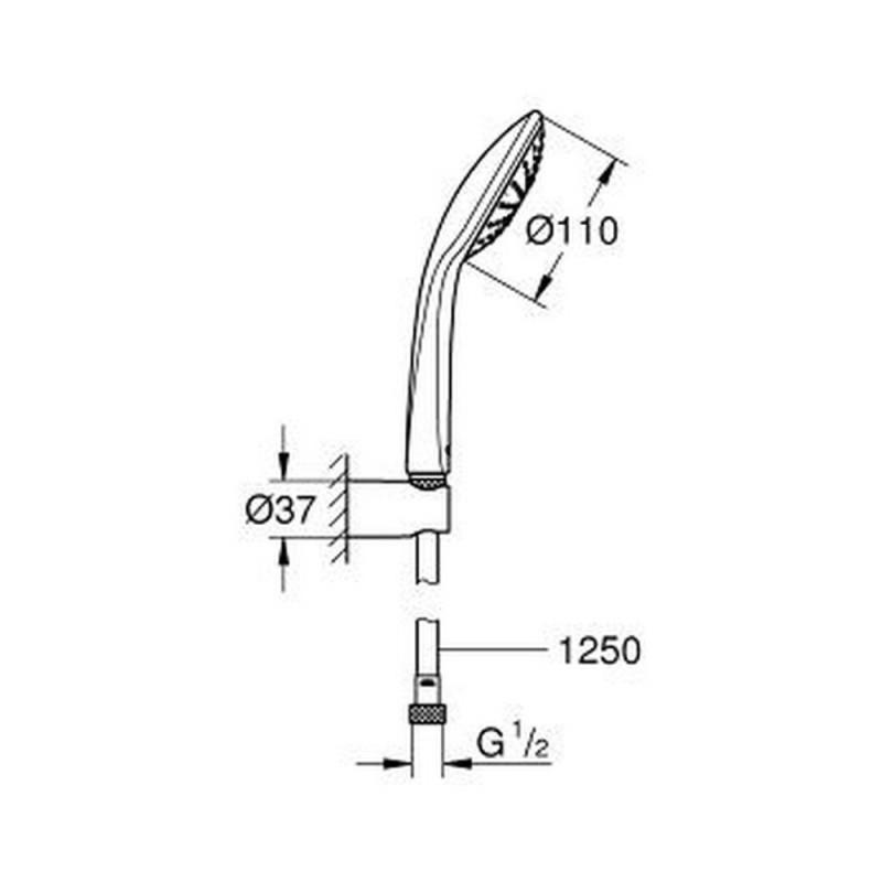 Набір для ручного душу Grohe Euphoria 110 Mono 27354000 (55861) - фото 2