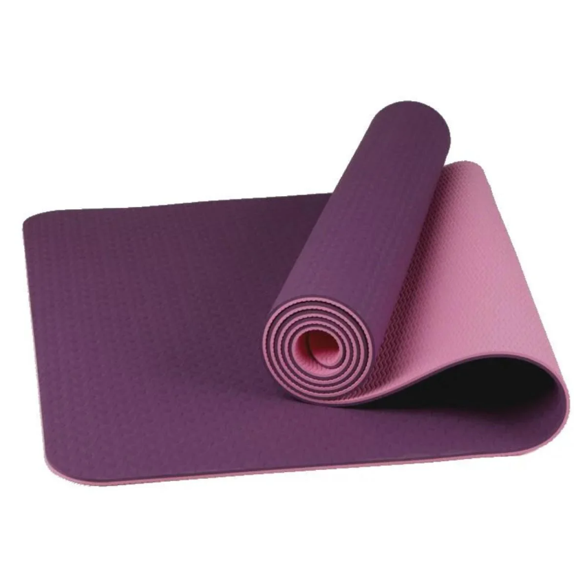 Мат для йоги Yoga Mat TPE 173х61 см двухсторонний 17820