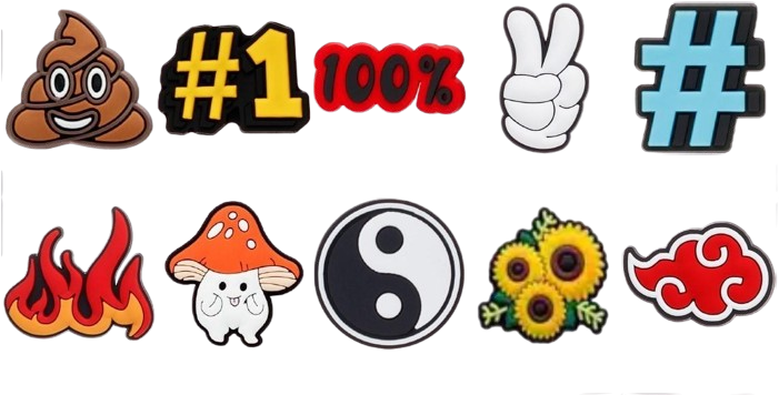 Джибитсы для кроксов Разный №10/1 10 шт. (2092689426)