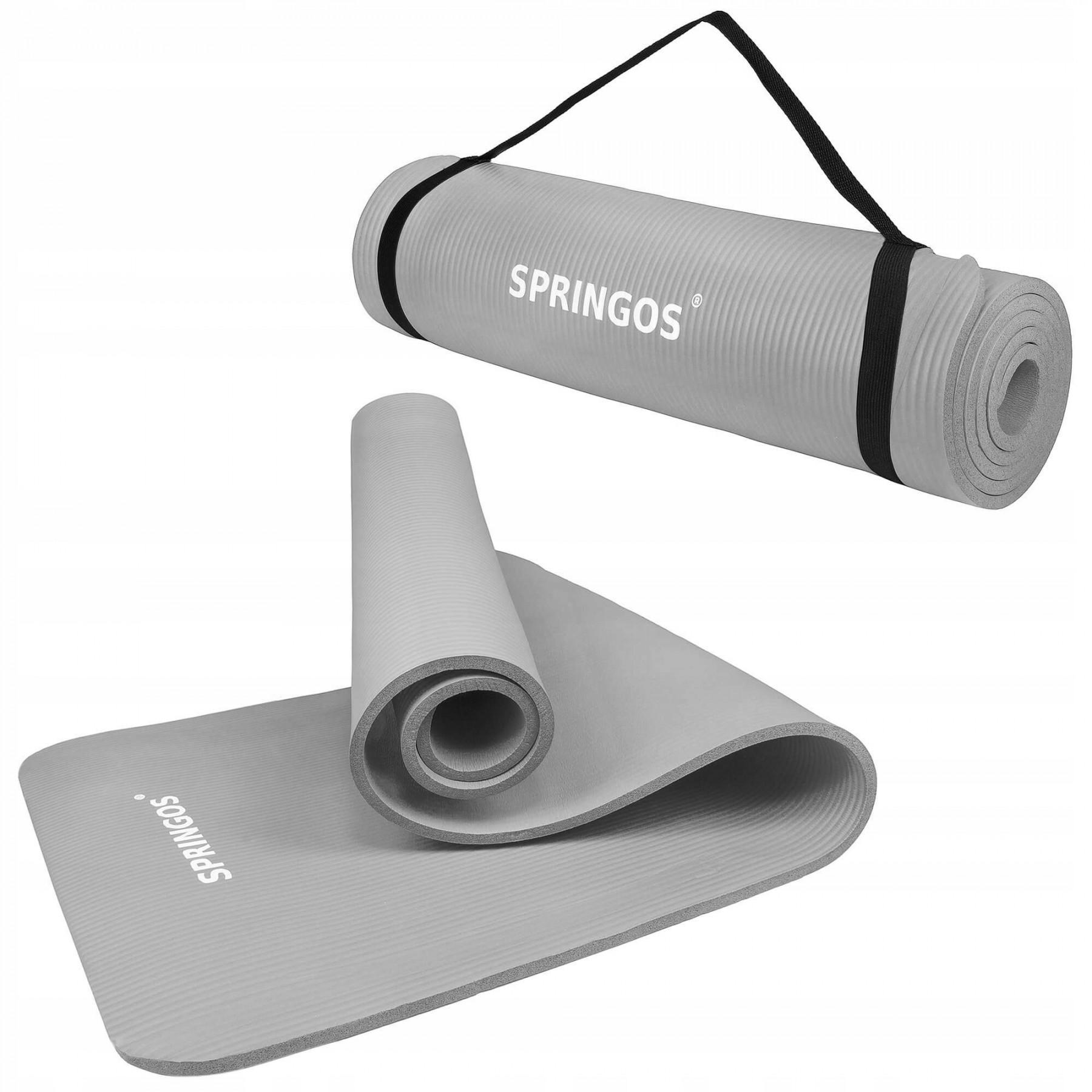 Килимок для фітнесу Springos NBR 1,5 см Light Grey (YG0041) - фото 2