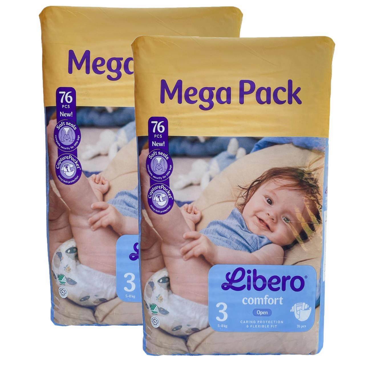 Підгузки Libero Comfort 3 Mega Pack 5-8 кг 152 шт (2740681683) - фото 1 Підгузки Libero Comfort 3 Mega Pack 5-8 кг 152 шт (2740681683) - фото 1