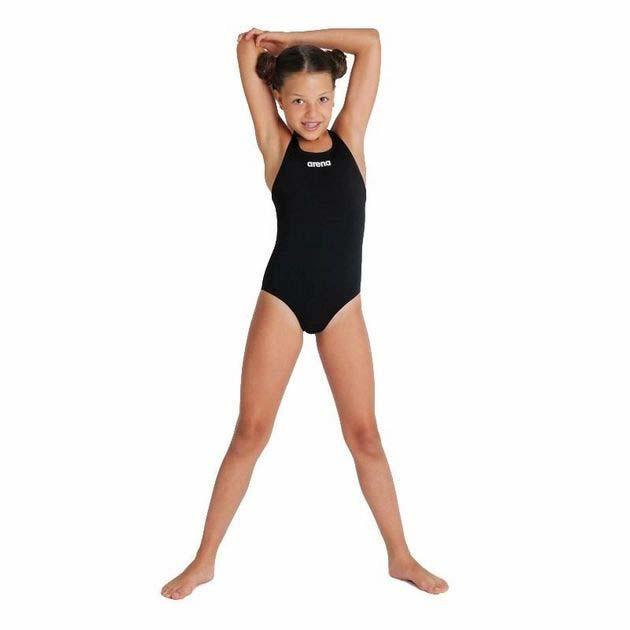 Купальник дитячий Arena TEAM SWIMSUIT SWIM PRO SOLID 140 см Чорний/Білий (004762-550 140) - фото 3