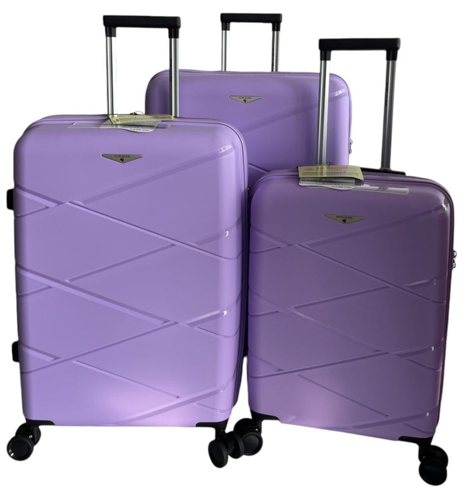 Комплект валіз Worldline Airtex 289 Бузковий (31218367)