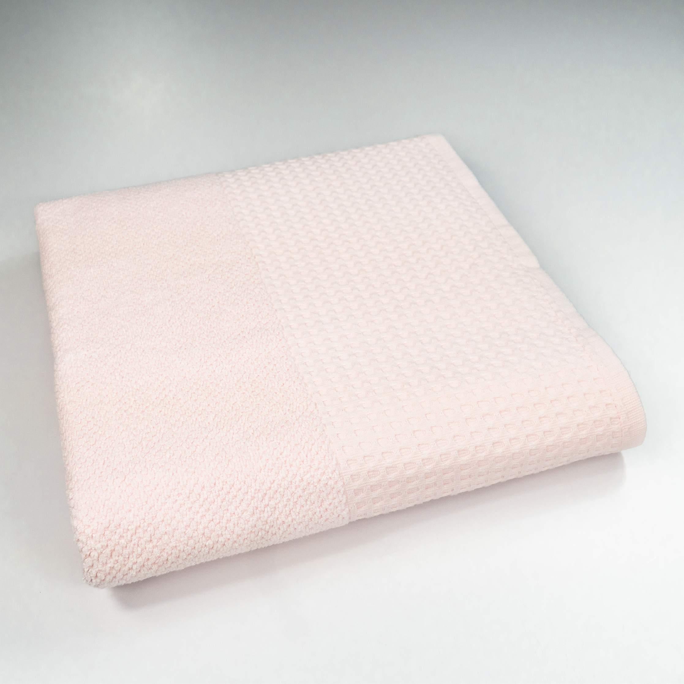 Полотенце банное GM Textile Бордюр вафельное 70х140 см Светло-розовый (500-140-vb-vanilla)