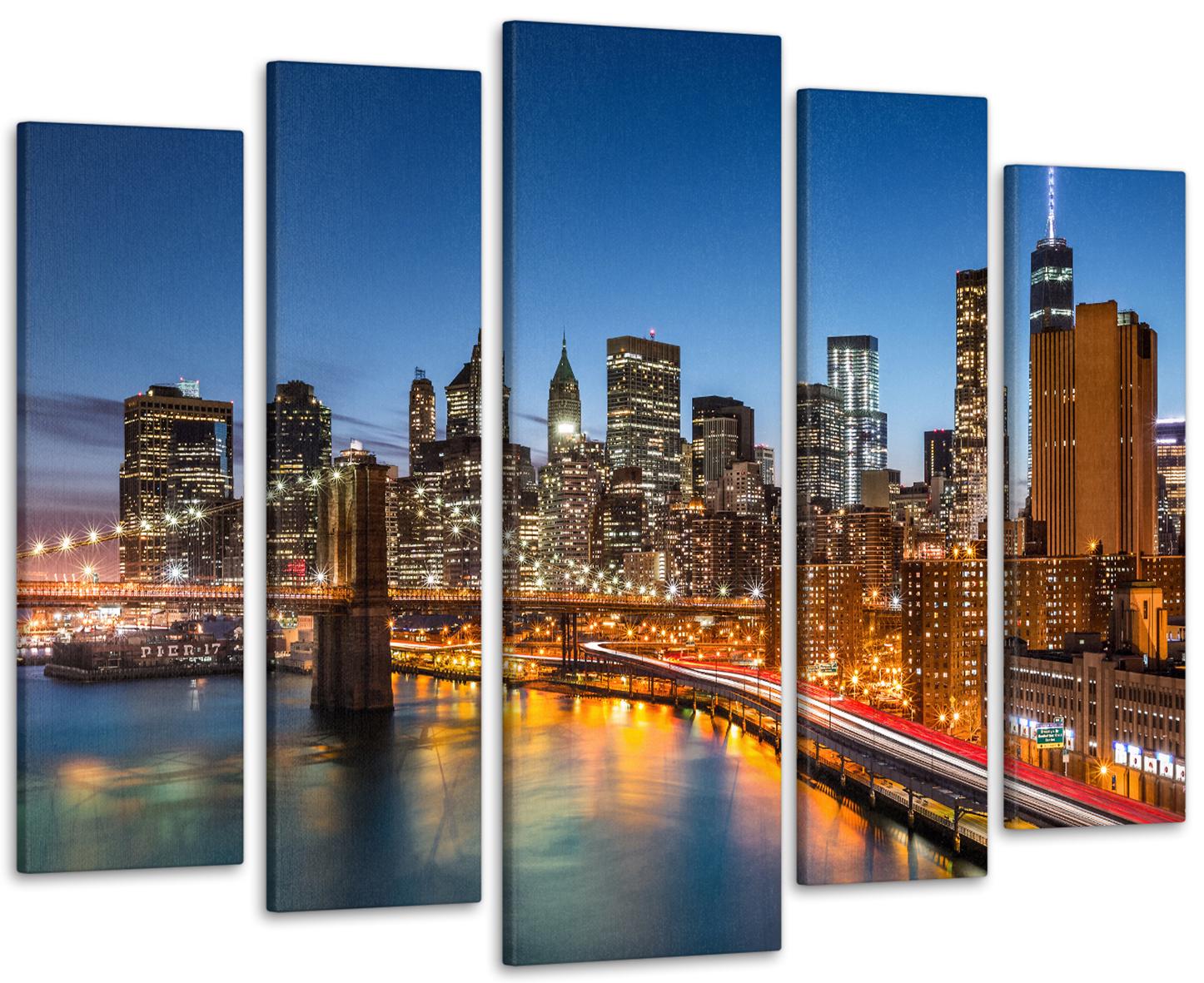 Картина модульная Город Закат 115x170 см (Art-289_5)