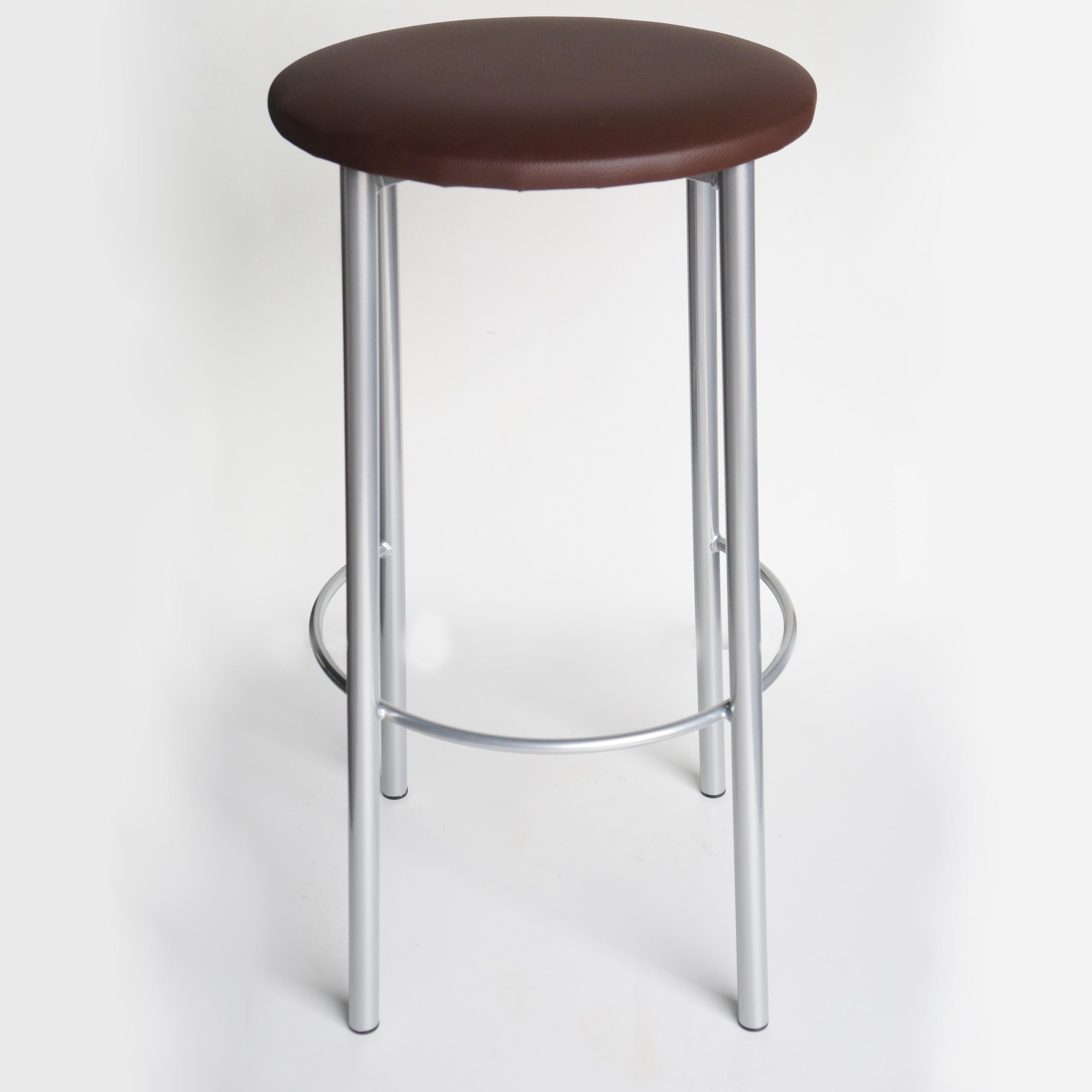 Барный табурет АНТ Марко Хокер алюминиевый каркас кожзаменитель Коричневый (26141-10)