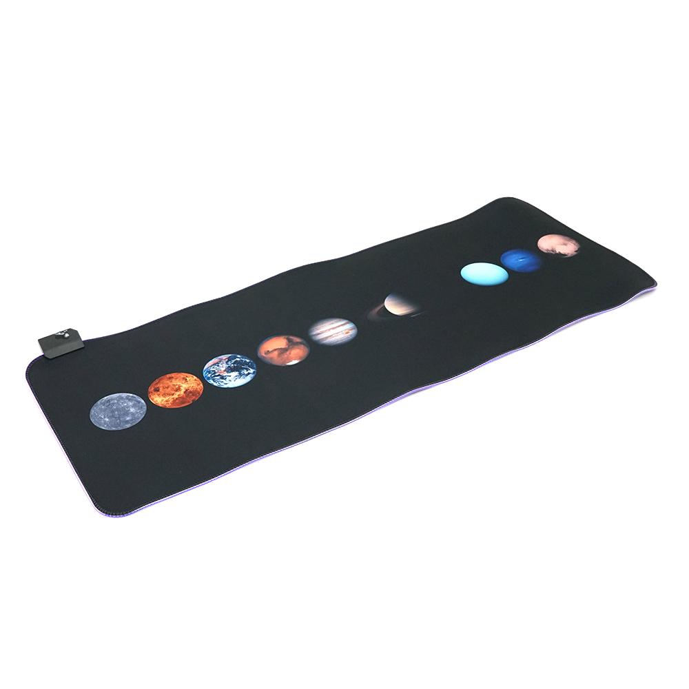 Килимок для миші тканинний Planets marbles з прошивкою RGB підсвічування USB 1,8 м 3х300x800 мм Color Box (YUT_V7717)