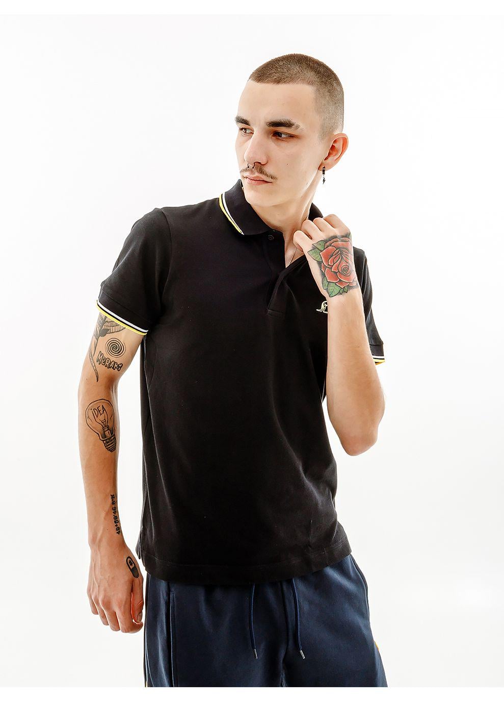 Футболка мужская Australian 2-STRIPE PIQUE' POLO S-FIT S Черный (7dLSUPO0004-003A S)