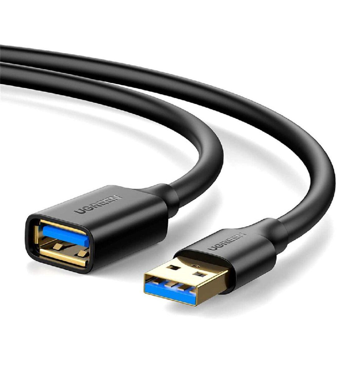 Кабель UGREEN US129 USB 3.0 Extension Male to Female Cable 1 м Black (UGR-10368)