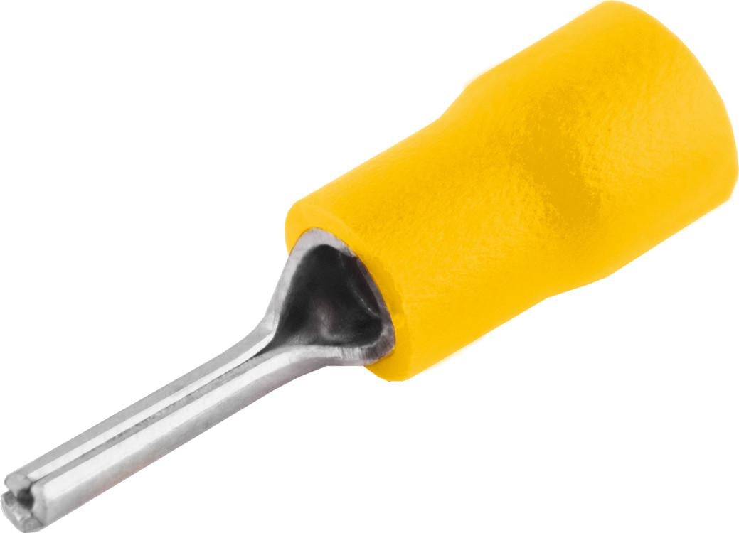Накінечник ізольований штирьовий E.NEXT e.terminal.stand.PTV1.10.yellow 0,5-1,5 L10 100 шт. Жовтий (s3036060)