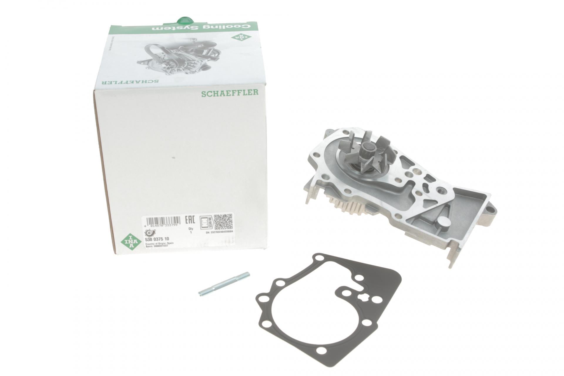Насос воды INA Renault Kangoo 1.6 16V 97- K4M/K7M 60/64/70/72/78kw 538 0375 10 (25588130)