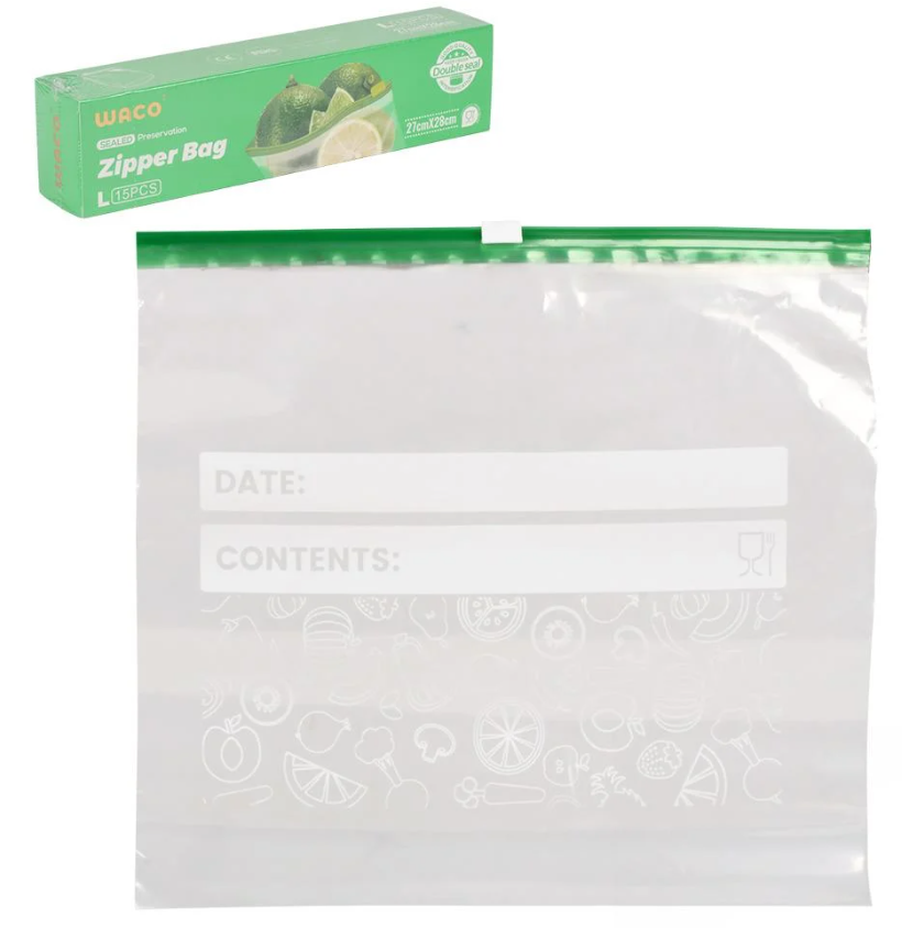 Пакет-слайдер для хранения продуктов Zip Lock 15 шт. 27х28 см (R34927-L)