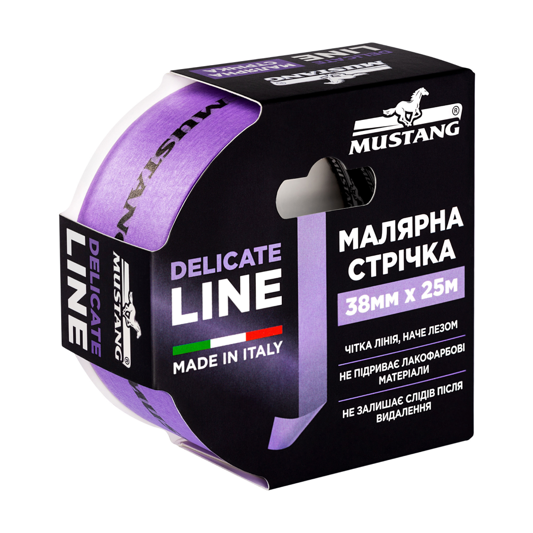 Малярна стрічка рисова Mustang DELICATE LINE 38 мм х 25 м Фіолетовий - фото 1