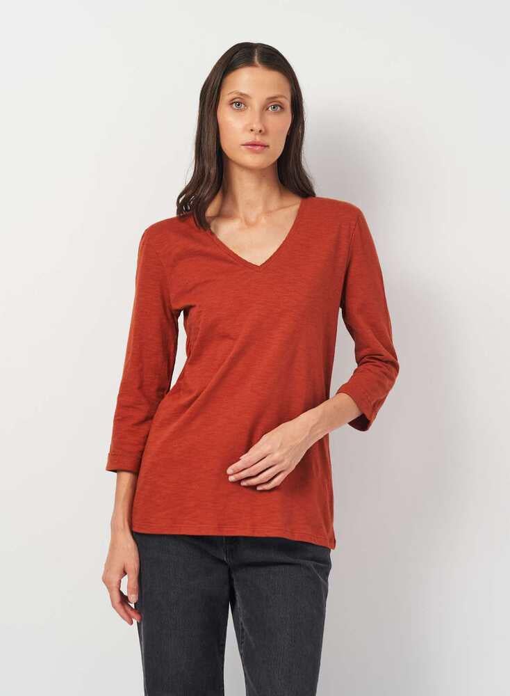 Футболка C&A 77877/2097120x70 рукав 3/4 жіноча XS Коричневий (185091)