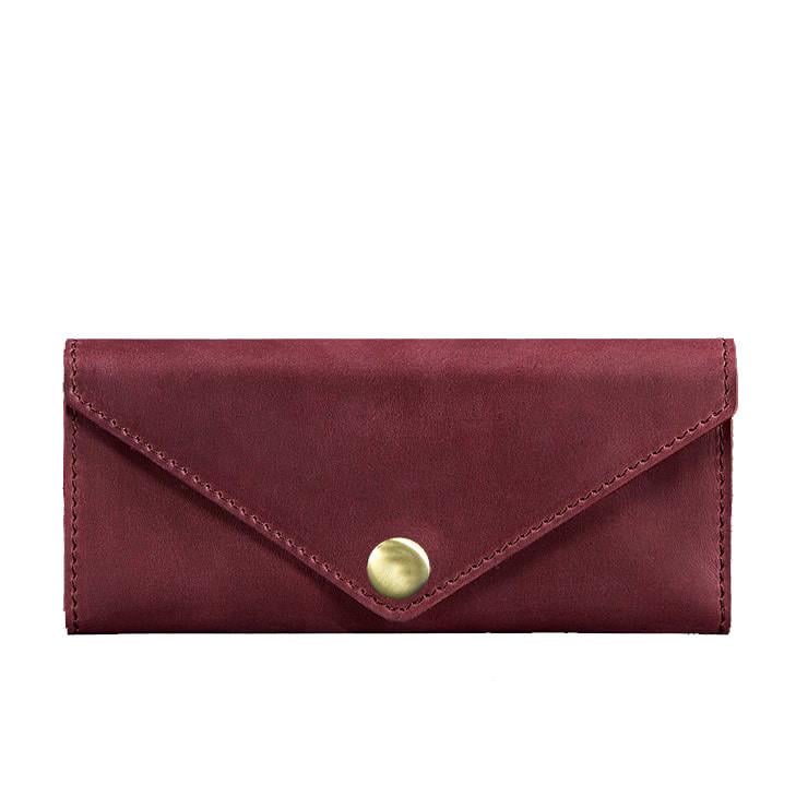 Гаманець шкіряний жіночий BlankNote Керрі 1.0 Crazy Horse Бордовий (A-026530)