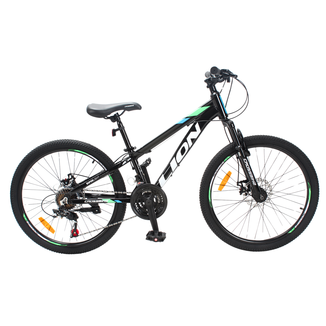 Велосипед CrossBike Lion 24" 12" Черно-Зеленый