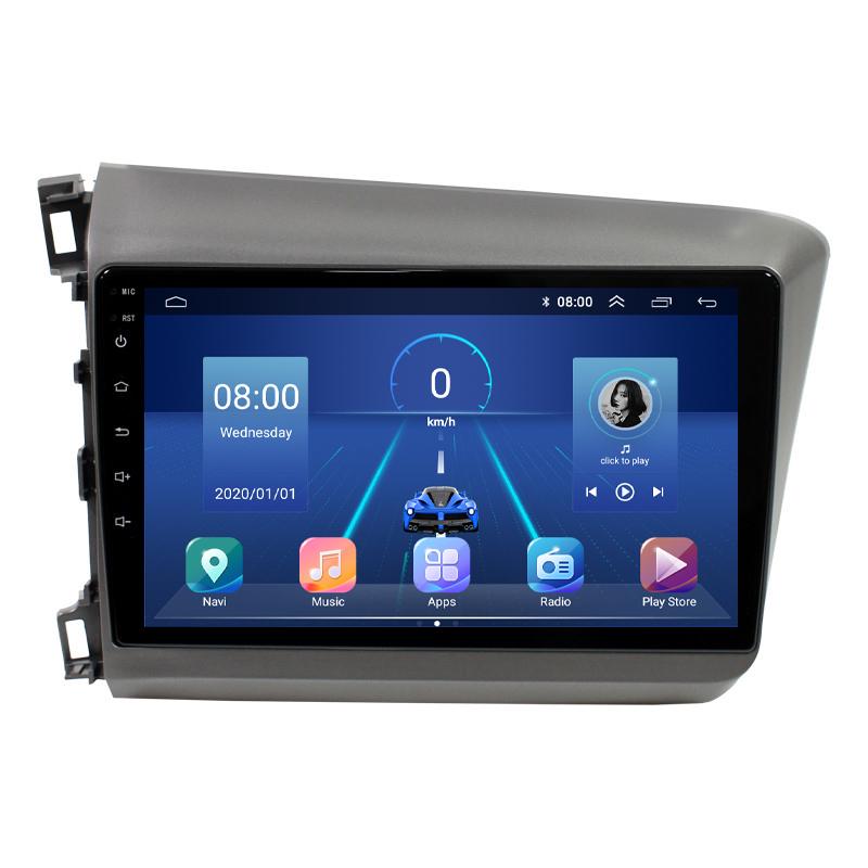 Штатная магнитола Lesko для Honda Civic IX 2011-2015 экран 9" 6/128Gb 4G Wi-Fi GPS Top Хонда Сивик