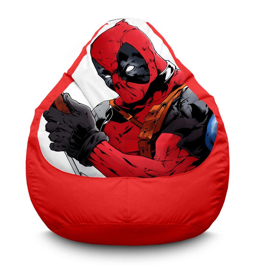 Кресло-мешок iPuff Deadpool Сomic Marvel оксфорд XXL 90х125 см Красный (113899-1)