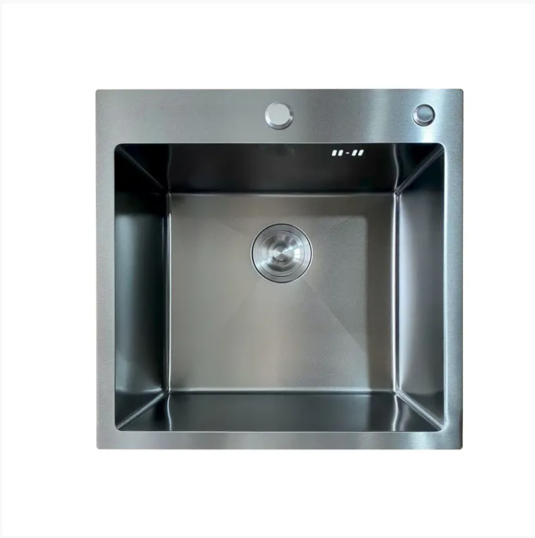 Мойка кухонная Mixxus MH5050 Micro Decor 3,0/0,8 мм из нержавеющей стали интегрированная Graphite (MI8213)