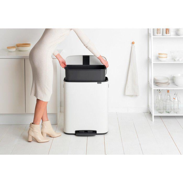 Бак для мусора Brabantia Bo Pedal Bin 60 л Белый (211300) - фото 7