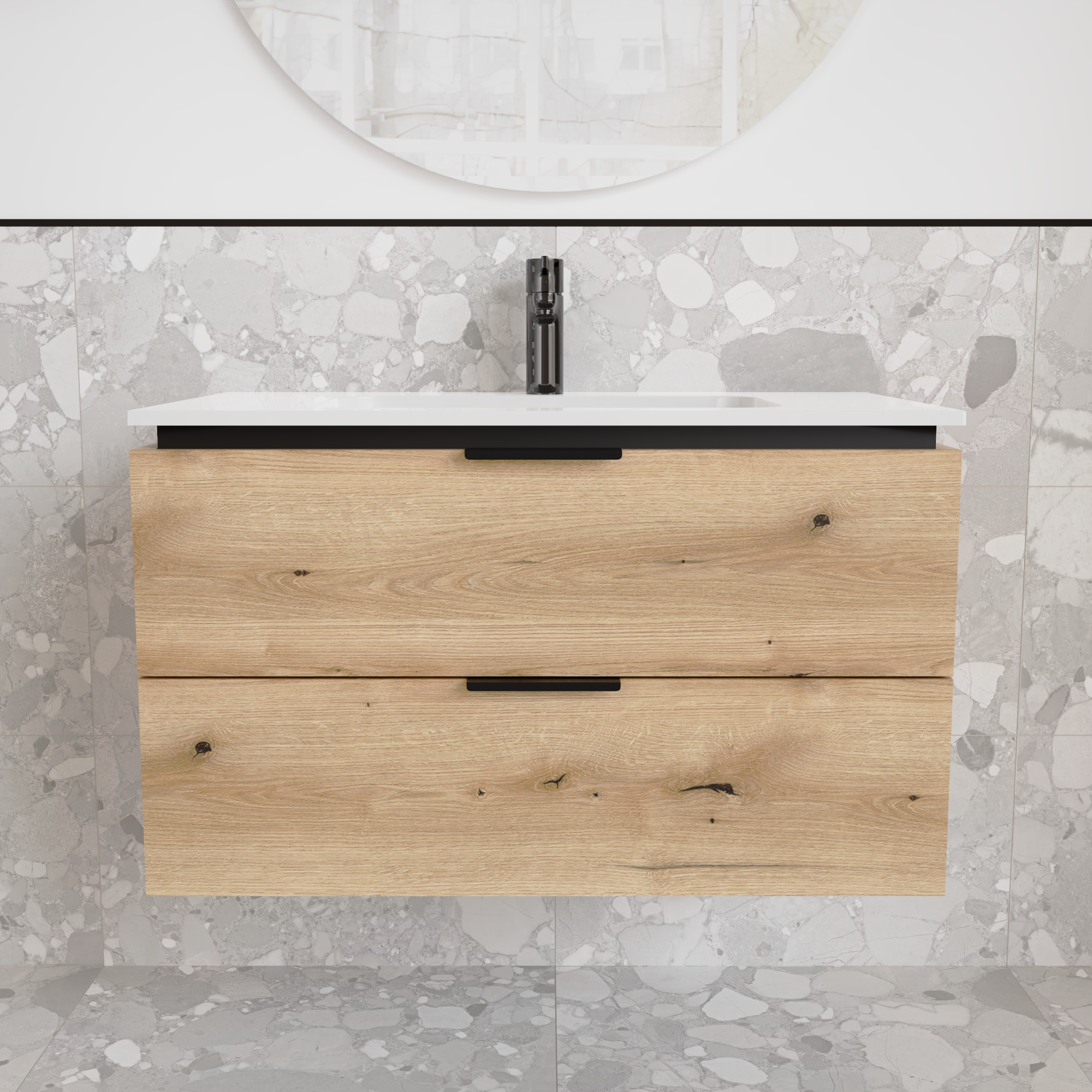 Тумба підвісна з раковиною MVK Vostok Icon 70 В2 700х450х530 мм Дуб Евок (p270alb) - фото 1 Тумба підвісна з раковиною MVK Vostok Icon 70 В2 700х450х530 мм Дуб Евок (p270alb) - фото 1