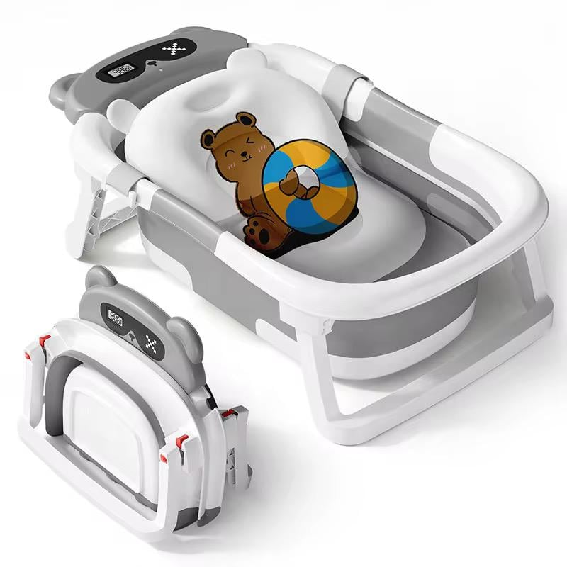 Ванна дитяча складна з подушкою Сірий (2267)