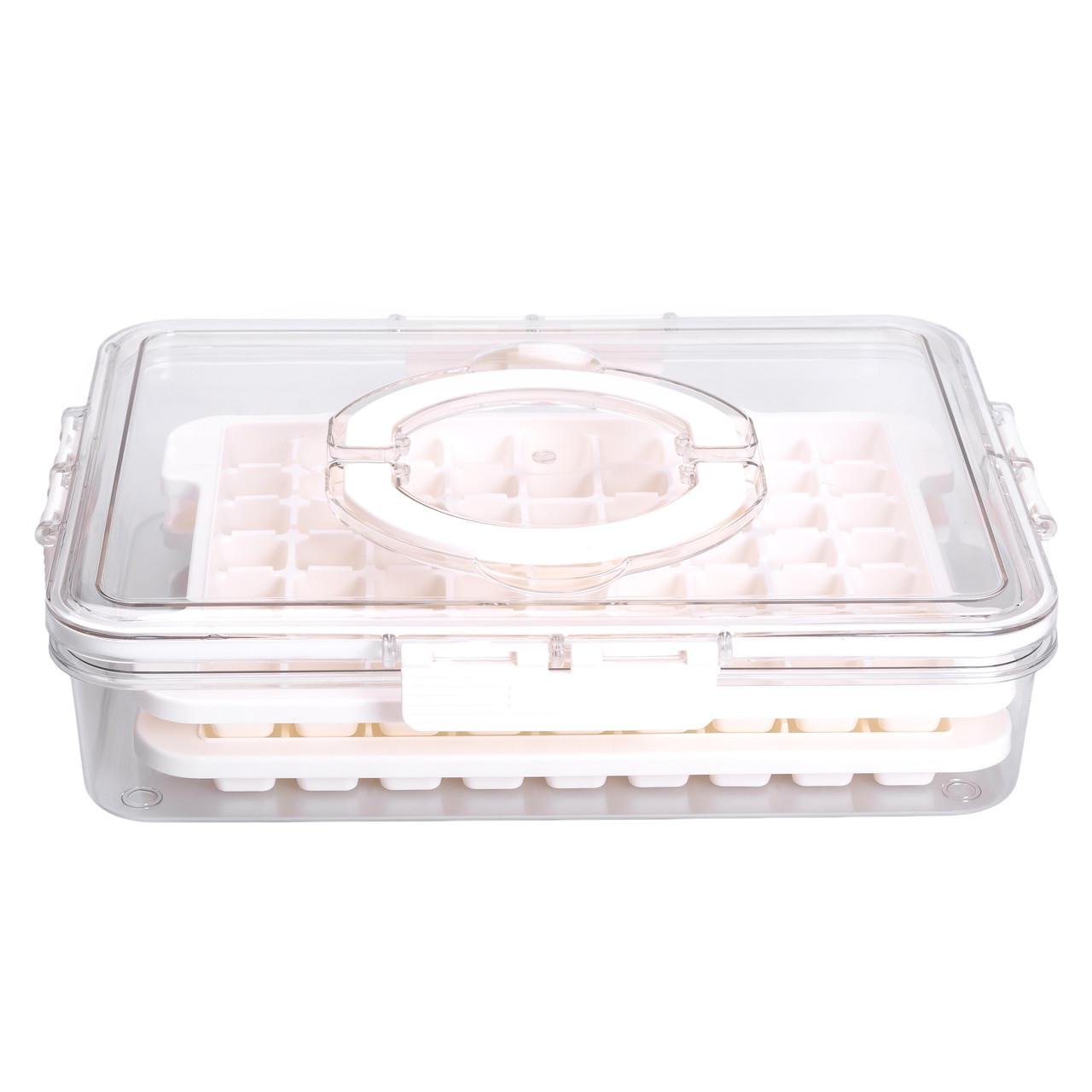 Контейнер для заморожування льоду 126 відсіків 30,5х24х7 см Бежевий - фото 8 Контейнер для заморожування льоду 126 відсіків 30,5х24х7 см Бежевий - фото 8