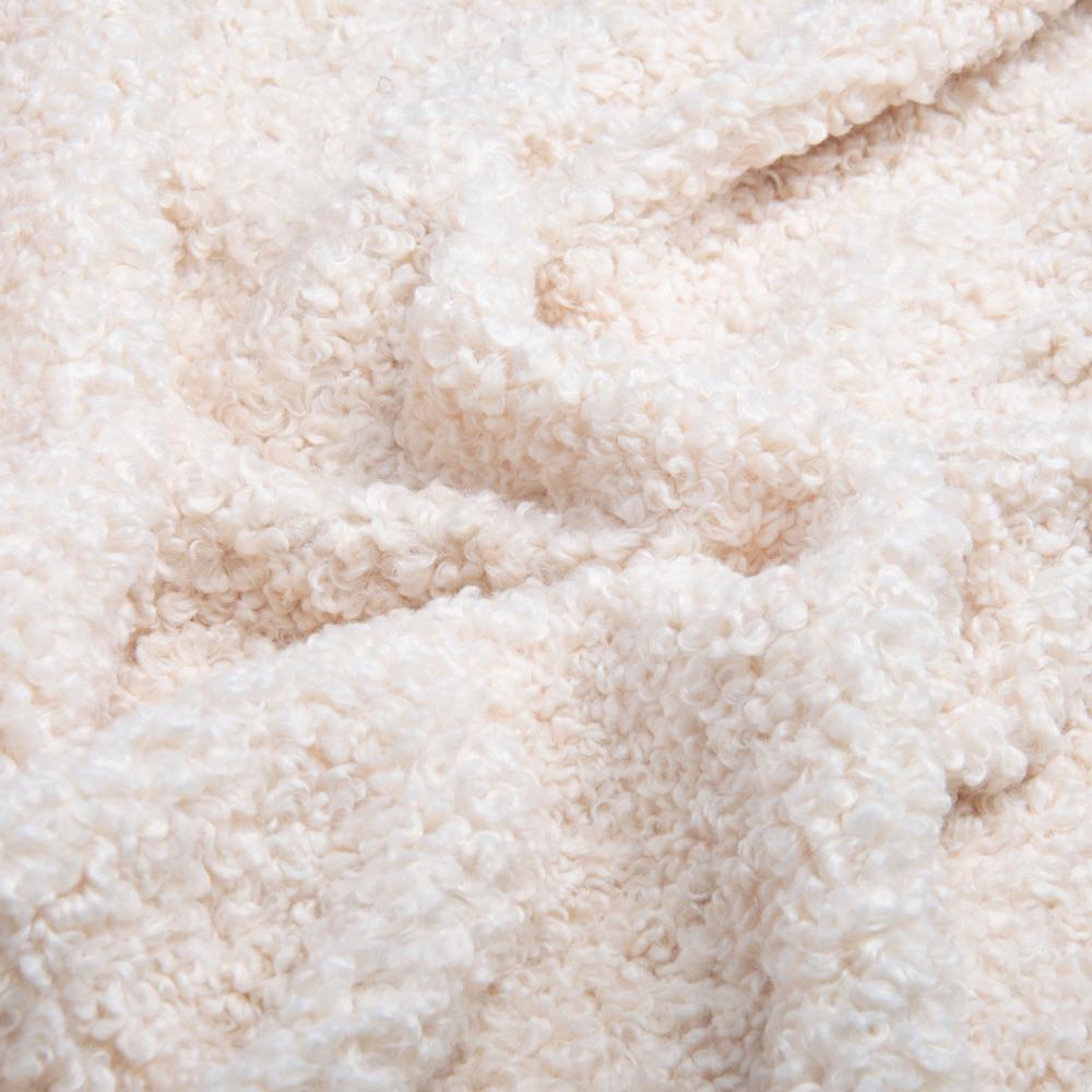 Ткань искусственный мех Букле Крем (25636)