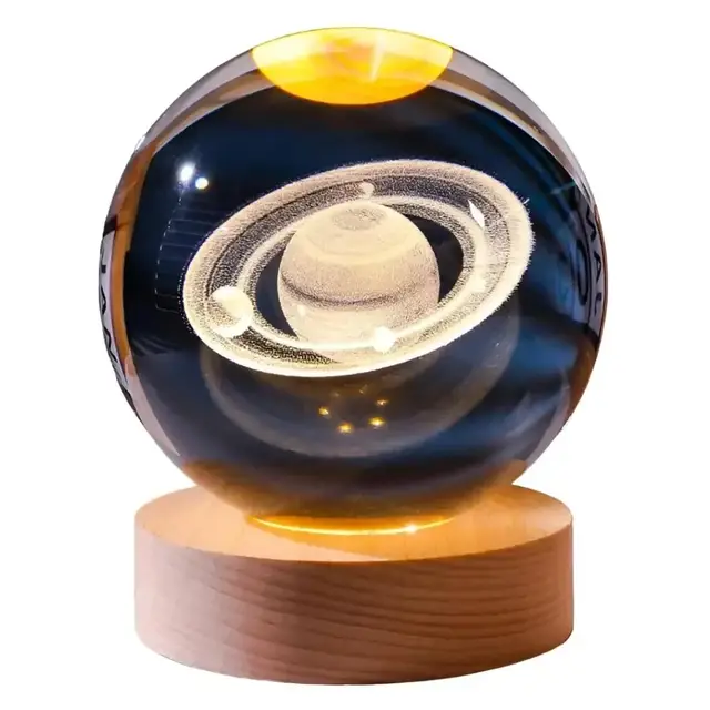 Ночник 3D декоративный Слой Планета Сатурн LED 8 см Теплый (8-17-214053) Ночник 3D декоративный Слой Планета Сатурн LED 8 см Теплый (8-17-214053)