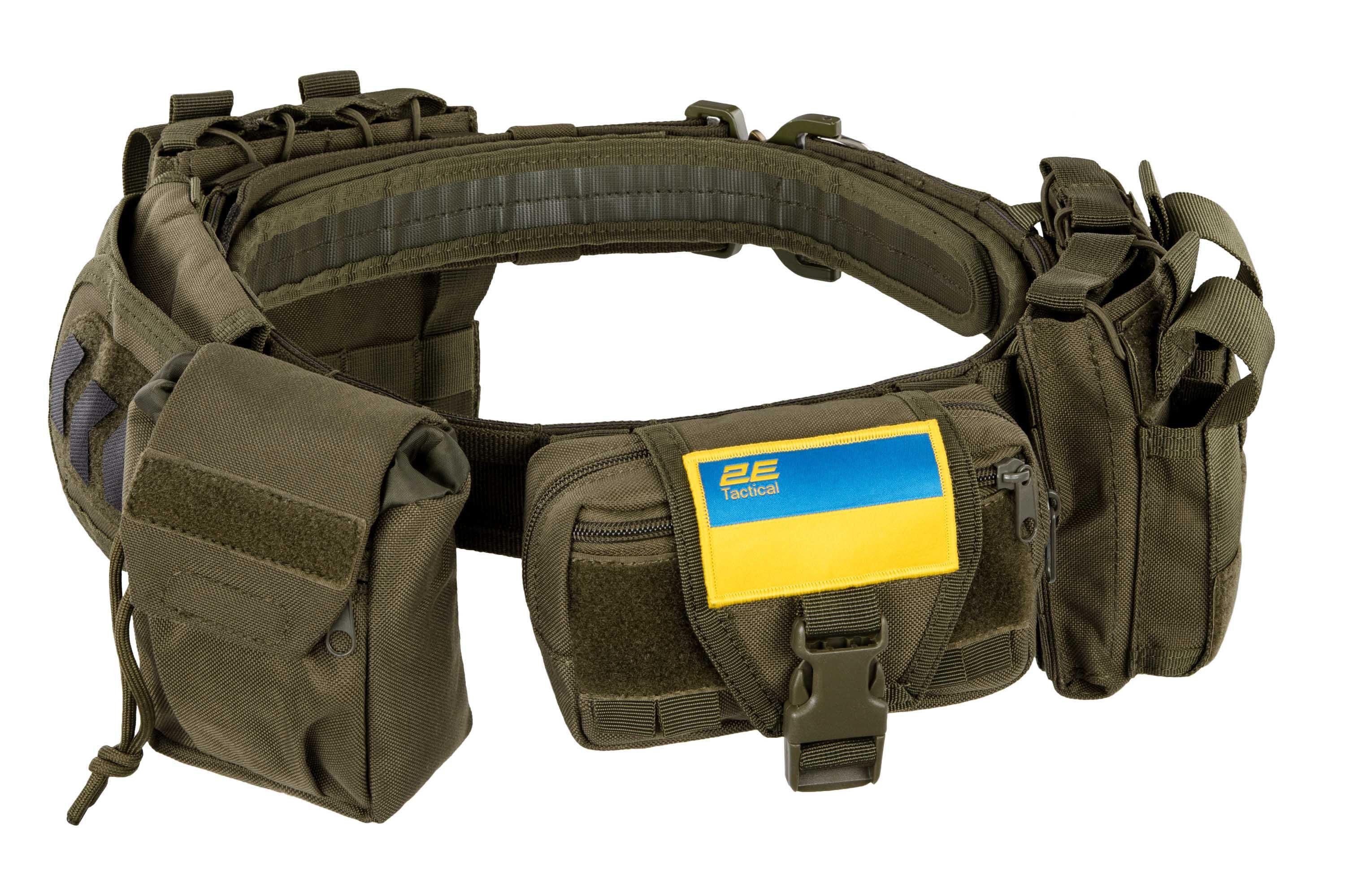 Пасок військовий 2E Tactical з 5-ма підсумками Зелений (ERC-2E-MILTACBELT-Y5PCH-OG) - фото 2 Пасок військовий 2E Tactical з 5-ма підсумками Зелений (ERC-2E-MILTACBELT-Y5PCH-OG) - фото 2