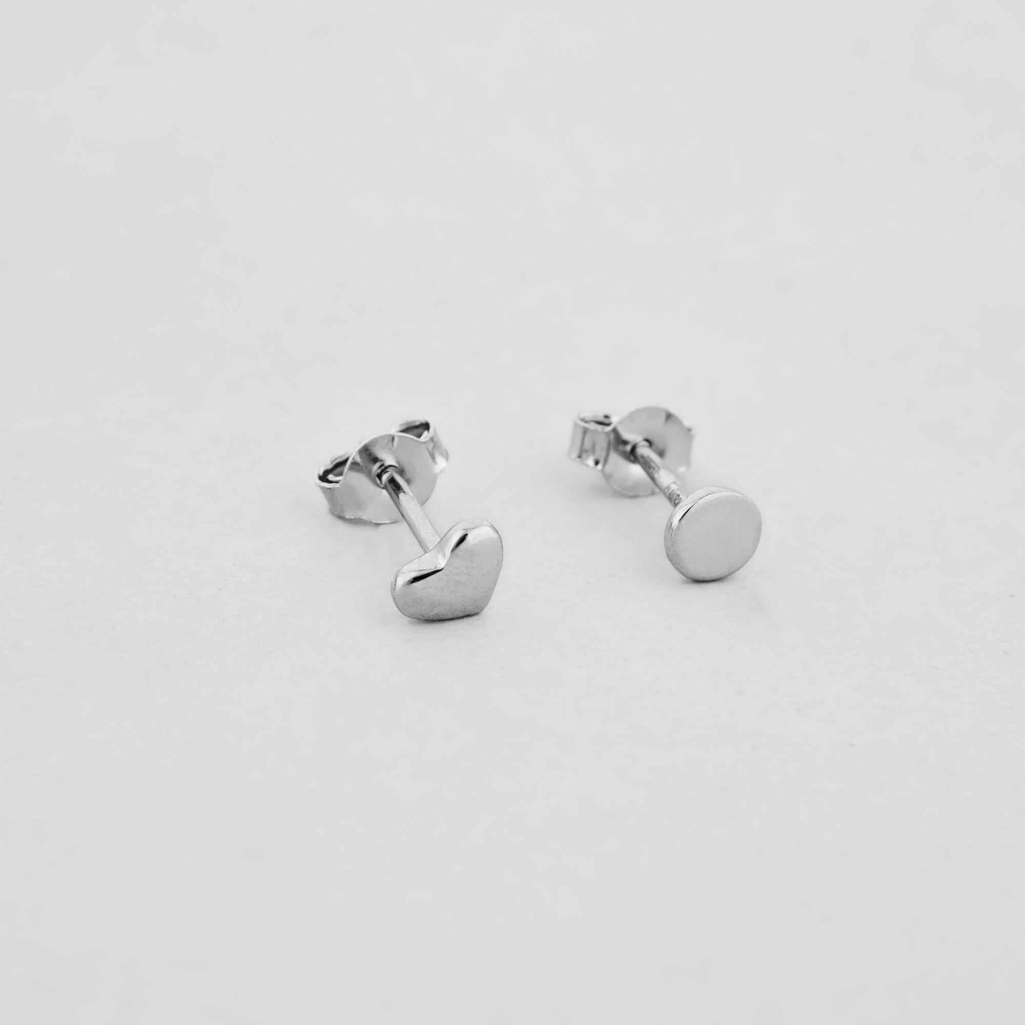 Серебряные серьги Minimal Любовный дуэт (12902)