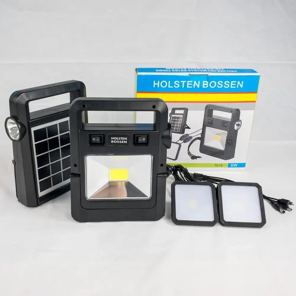 Ліхтар акумуляторний HB-7010 із сонячною панеллю та двома виносними лампами - фото 4 Ліхтар акумуляторний HB-7010 із сонячною панеллю та двома виносними лампами - фото 4