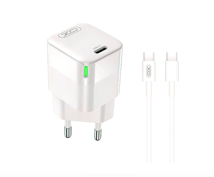 Сетевое зарядное устройство Xo CE06 PD/30W/GaN Technology Type-C White