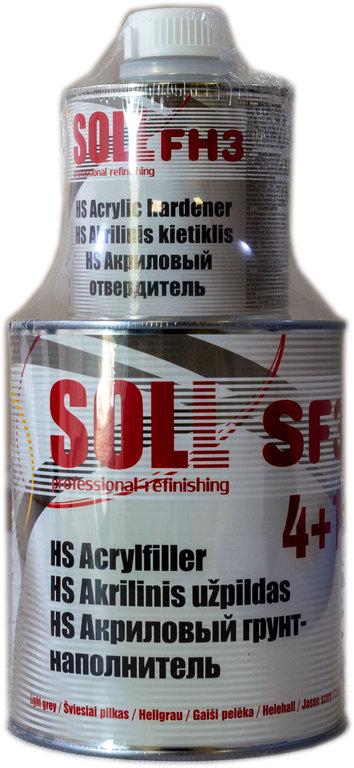 Грунт акриловый SOLL HS SF3 4:1 1 л с отвердителем HS FH3 250 мл Светло-серый (000033216)