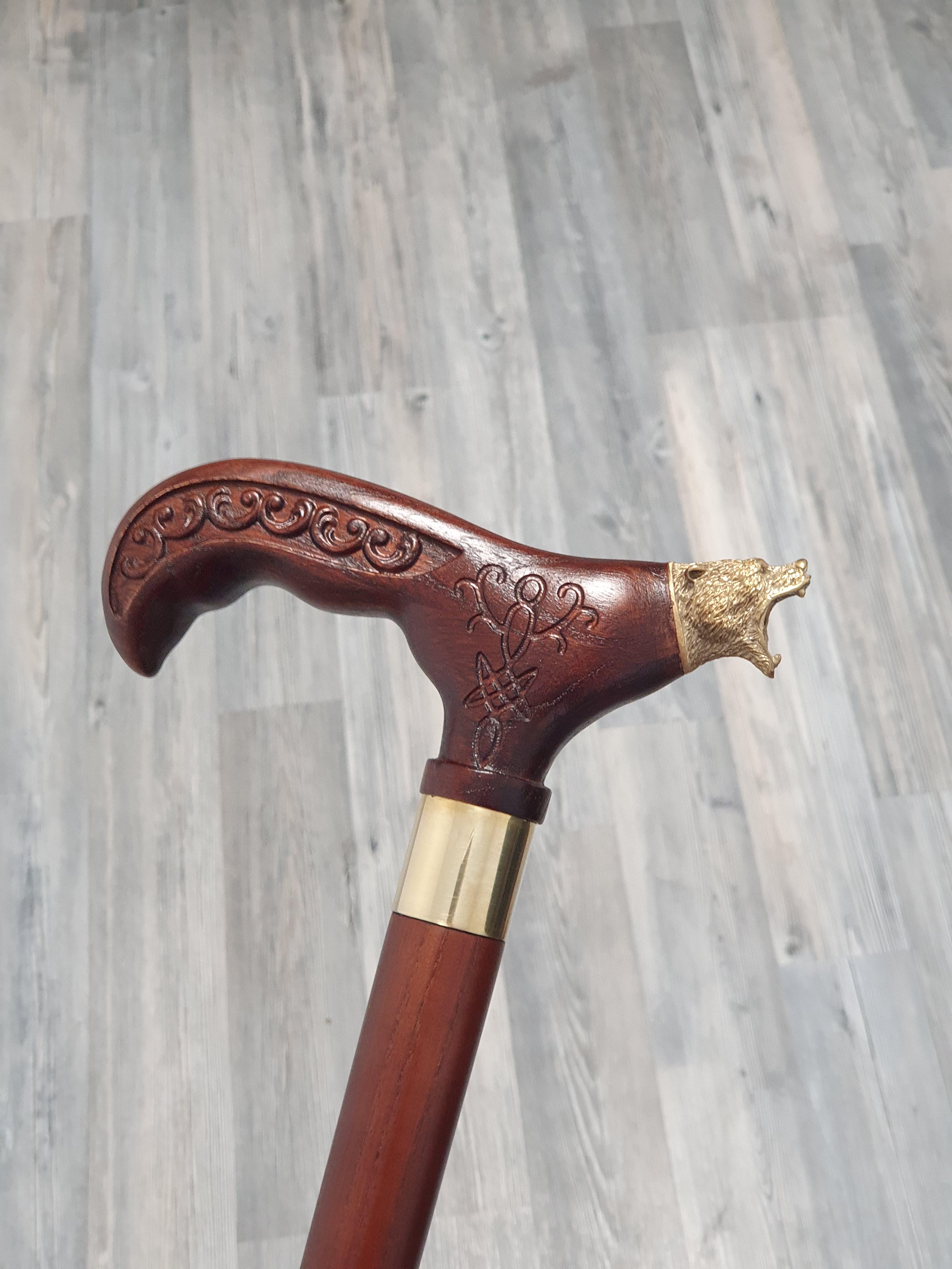 Тростина для ходьби Ведмідь ручна робота (1217) - фото 3