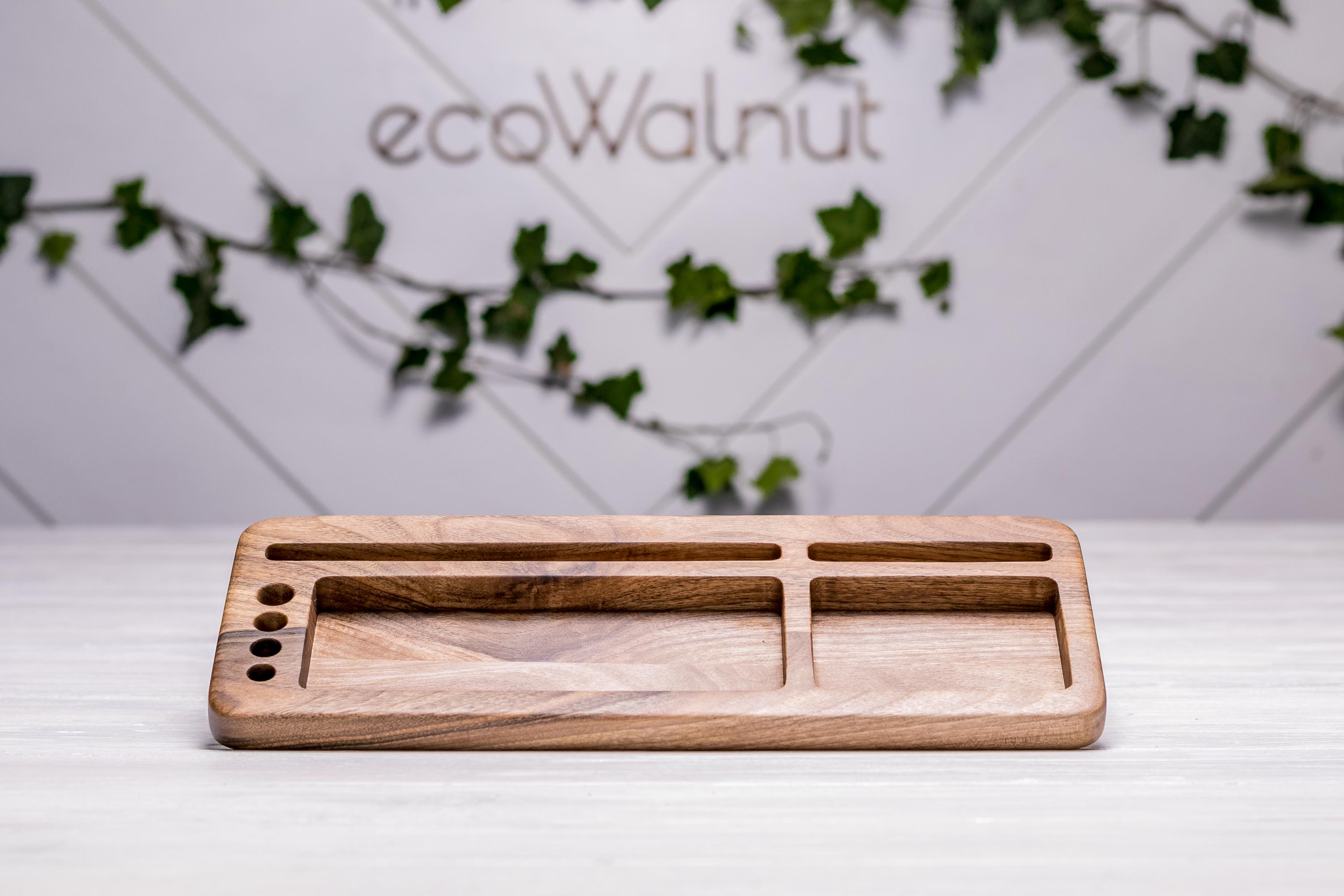 Органайзер настільний EcoWalnut для планшета та смартфона з іменним гравіюванням (EW-8) - фото 8