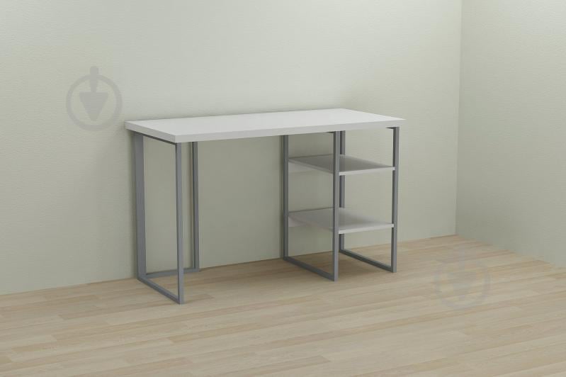 Компьютерный стол Ferrum-decor Кевин 75x100x70 серый ДСП Белое 32мм