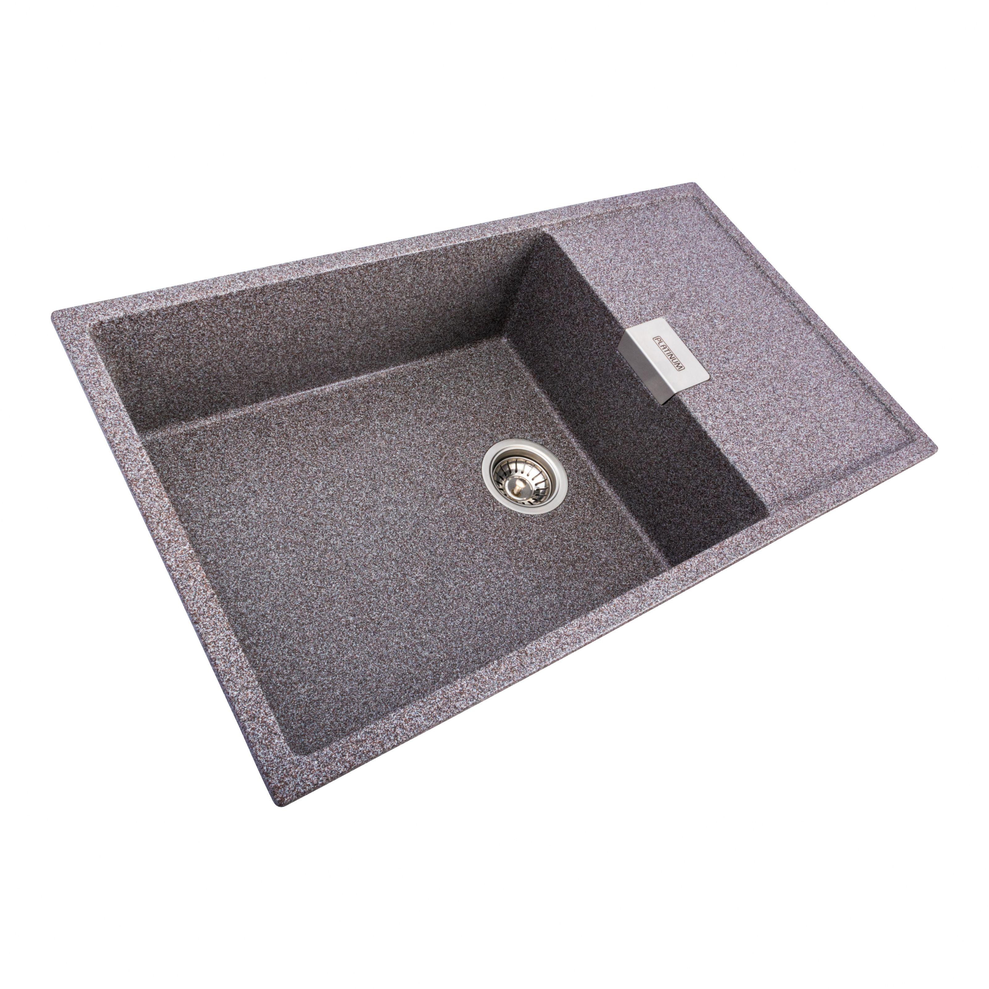 Мийка кухонна Platinum PLS-A39166 гранітна прямокутна 860x500 мм Сірий (25960367) - фото 2 Мийка кухонна Platinum PLS-A39166 гранітна прямокутна 860x500 мм Сірий (25960367) - фото 2