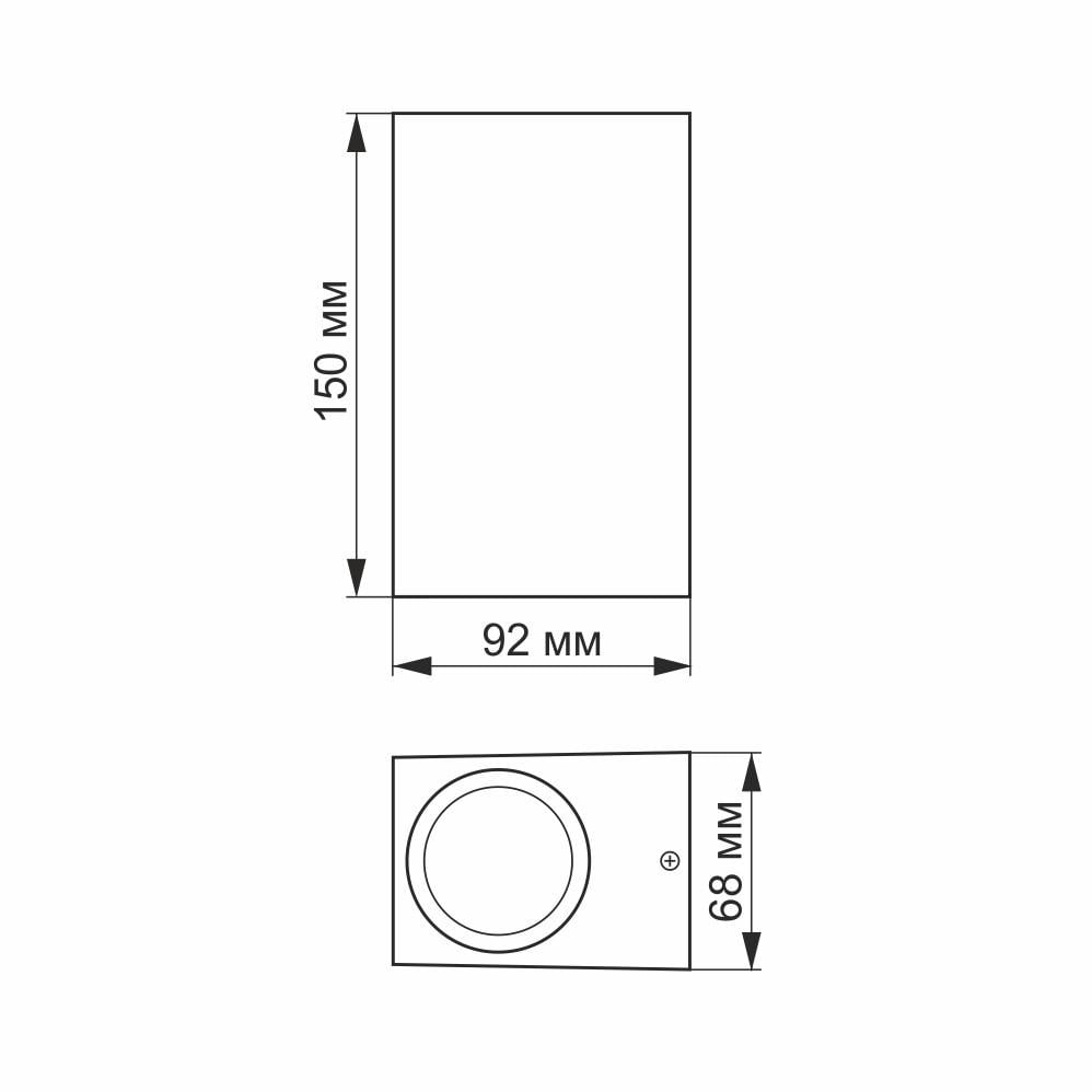 LED светильник Videx VL-AR012G уличный архитектурный настенный IP54 GU10x2 - фото 3