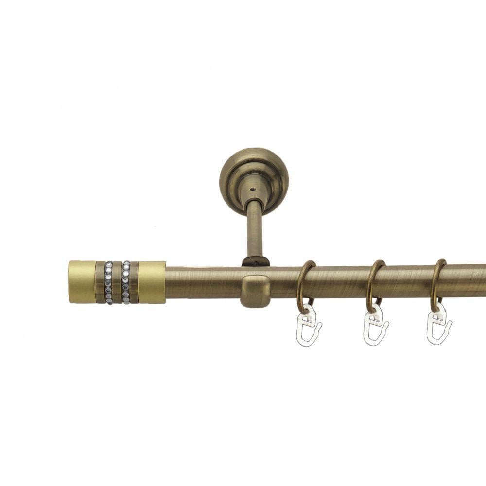 Карниз Orvit Энигма однорядная гладкая 19 мм 300 см Антик (3993877)