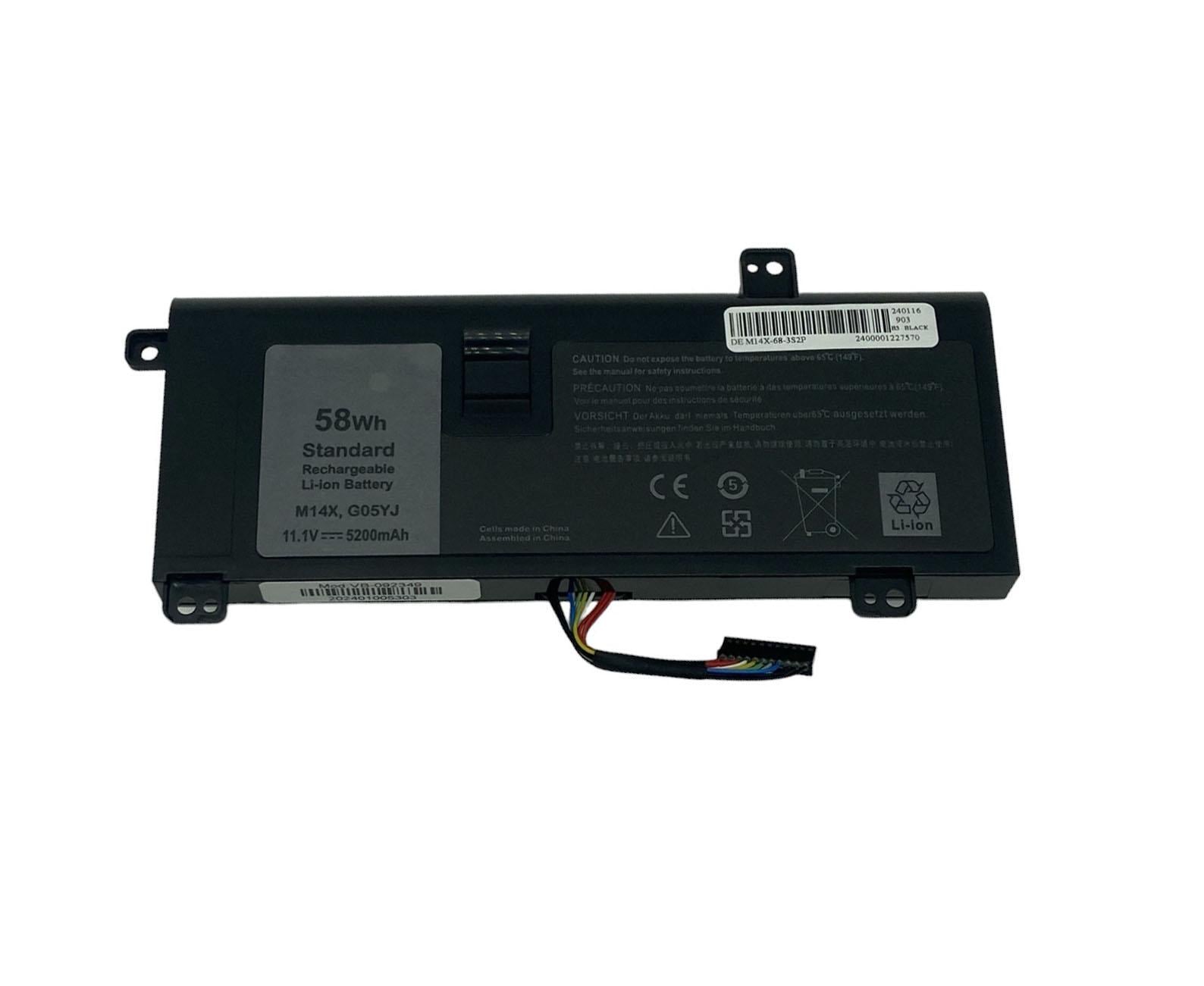 Аккумулятор для ноутбука Dell G05YJ Alienware M14X R3 11,1V 5200 mAh OEM Black