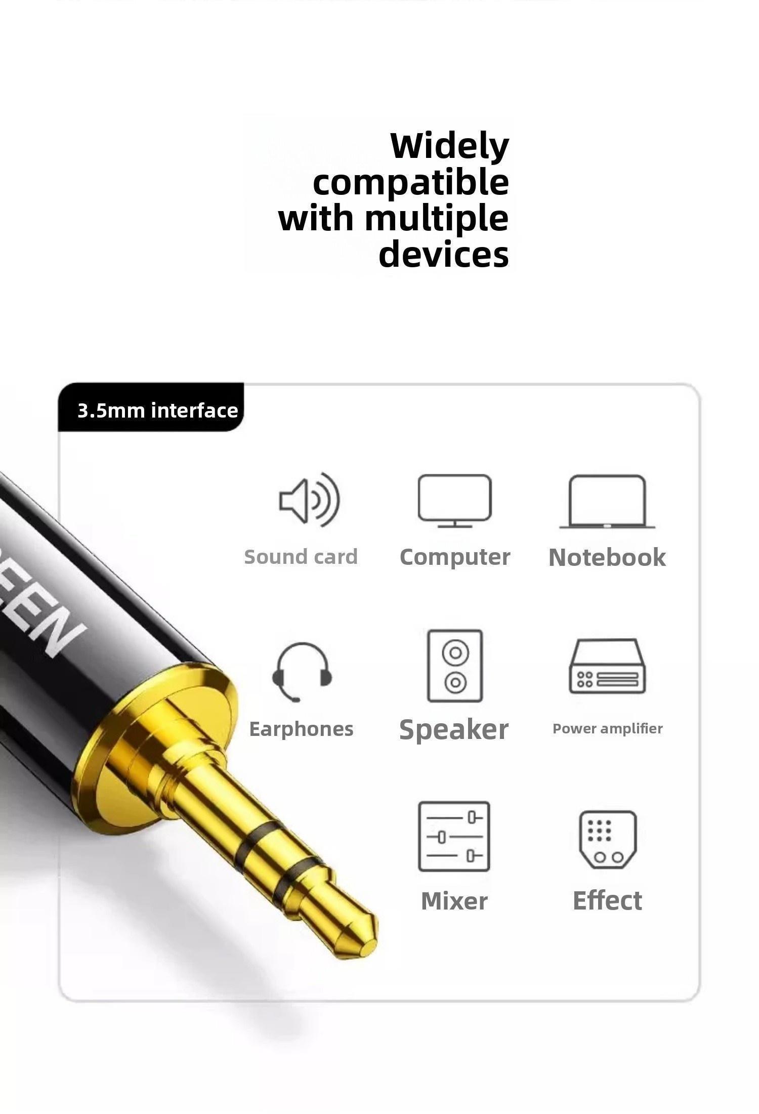 Конектор аудіо шт.екер Ugreen 3.5 мм 4 шт. Чорний (20762) - фото 11 Конектор аудіо шт.екер Ugreen 3.5 мм 4 шт. Чорний (20762) - фото 11