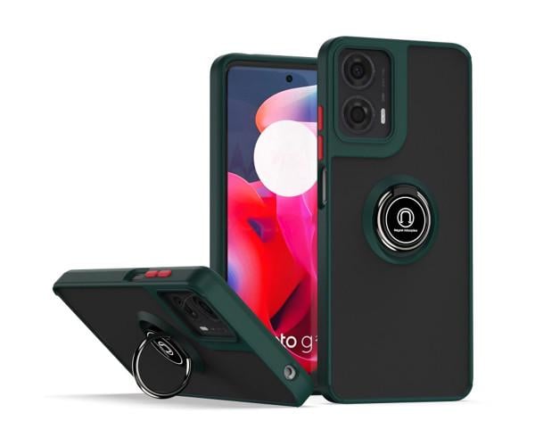 Чехол - накладка TPU Color Matte Ring для Motorola Moto G85 / S50 Neo Зеленый
