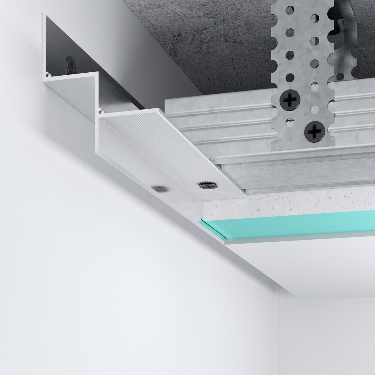 Профиль теневого шва FSPRO алюминиевый Без покрытия 20 мм 3 м (F2.2030)