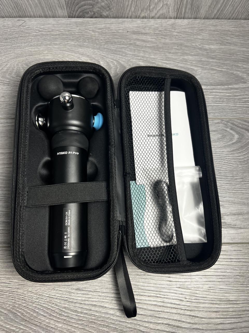 Пистолет массажный HYAKO R1 мощный вибрационный до 7000 об/мин с 4 насадками для мышц - фото 4 Пистолет массажный HYAKO R1 мощный вибрационный до 7000 об/мин с 4 насадками для мышц - фото 4